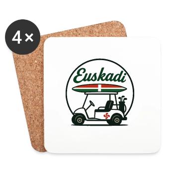 BASQUE COUNTRY GOLF & SURFING - Coasters (set of 4) - white - Front