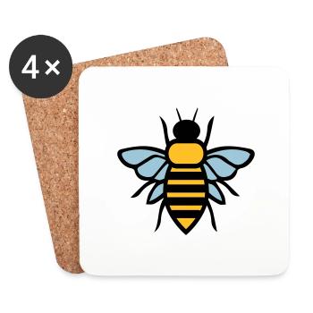 bee - Coasters (set of 4) - white - Front