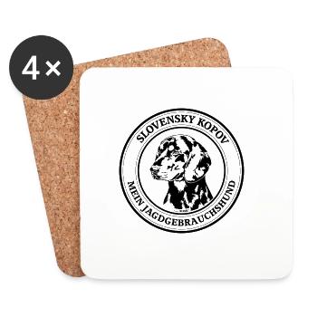Slovensky Kopov Jagdgebrauchshund Jagdhund Hunde - Untersetzer (4er-Set) - Weiß - Vorne