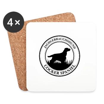 Cocker Spaniel Jagdgebrauchshund Jagdhund Wilsigns - Untersetzer (4er-Set) - Weiß - Vorne