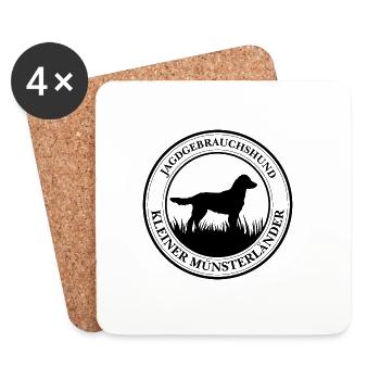 Kleiner Münsterländer Jagdgebrauchshund Wilsigns - Untersetzer (4er-Set) - Weiß - Vorne