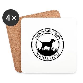 Magyar Vizsla Drahthaar Jagdgebrauchshund Wilsigns - Untersetzer (4er-Set) - Weiß - Vorne
