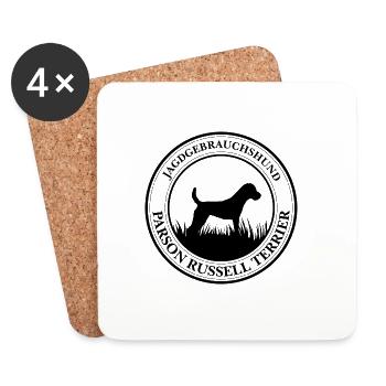 Parson Russell Terrier Jagdgebrauchshund Wilsigns - Untersetzer (4er-Set) - Weiß - Vorne