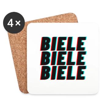BIELE BIELE BIELE - Endlaser Edition - Untersetzer (4er-Set) - Weiß - Vorne