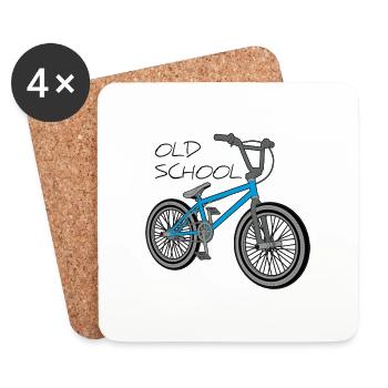 bmx old school blue - Untersetzer (4er-Set) - Weiß - Vorne