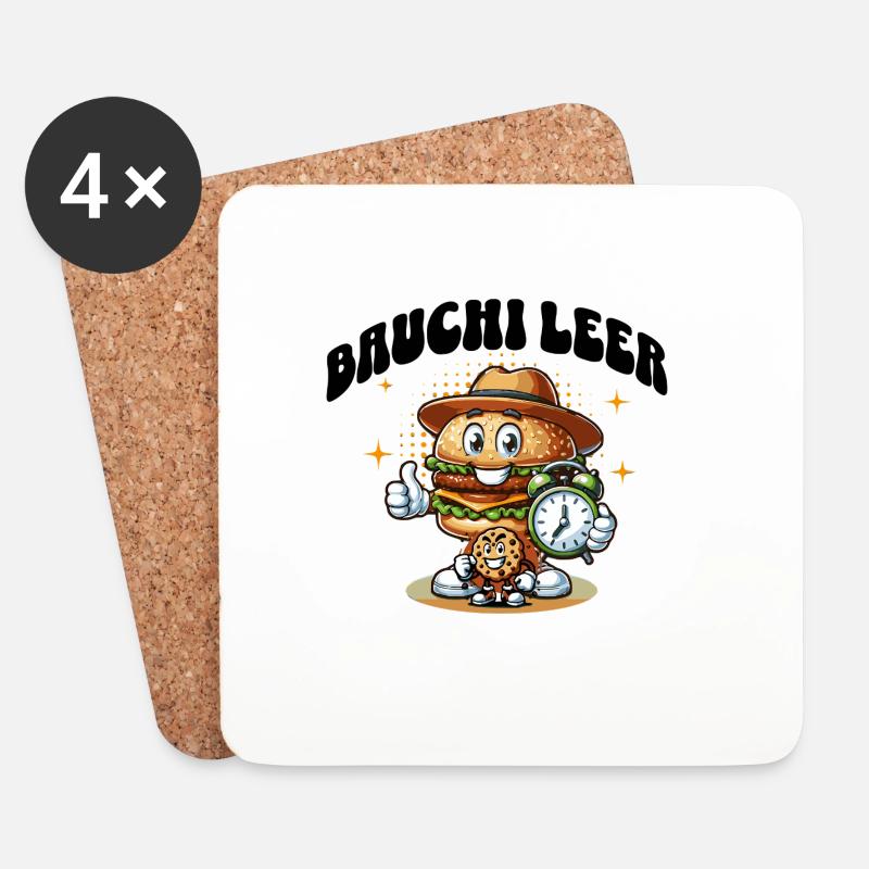 Bauchi Leer   - Untersetzer (4er-Set) - Weiß
