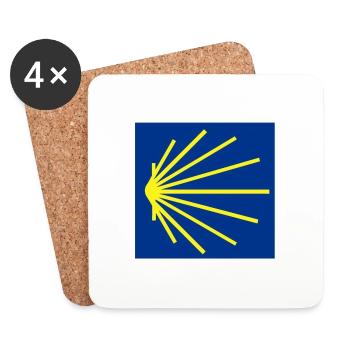 Jakobsweg - Untersetzer (4er-Set) - Weiß - Vorne