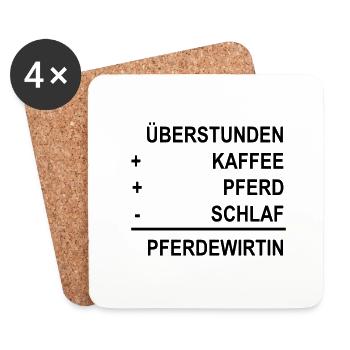 Top Pferdewirtin - Untersetzer (4er-Set) - Weiß - Vorne