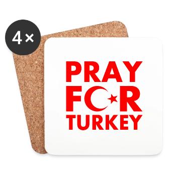 Pray for turkey - Untersetzer (4er-Set) - Weiß - Vorne