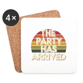 The Party Has Arrived 19 - Untersetzer (4er-Set) - Weiß - Vorne