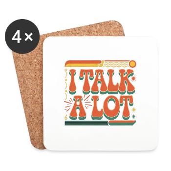 I Talk A Lot 10 - Untersetzer (4er-Set) - Weiß - Vorne