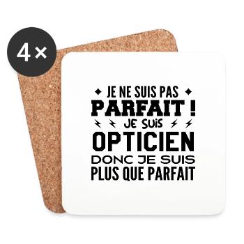 Un Opticien plus que parfaite, métier de rêve - Dessous de verre (lot de 4) - blanc - Devant