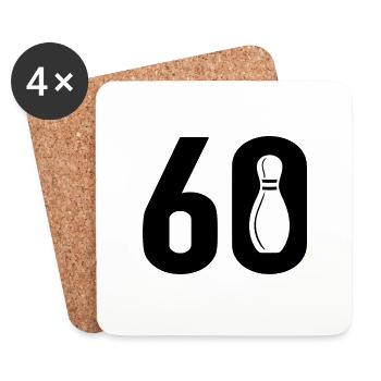 60 Bowling Bowler 60 - Coasters (set of 4) - white - Front