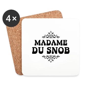 madame du snob - Dessous de verre (lot de 4) - blanc - Devant