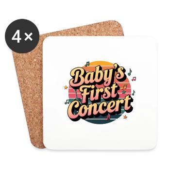 Baby's First Concert 21 - Untersetzer (4er-Set) - Weiß - Vorne