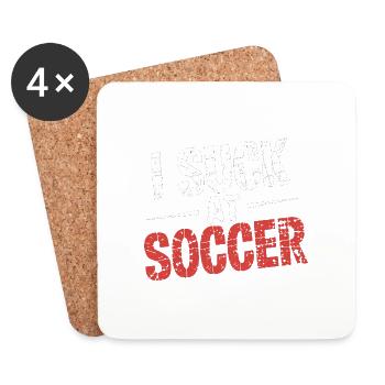 I Suck At Soccer 13 - Untersetzer (4er-Set) - Weiß - Vorne
