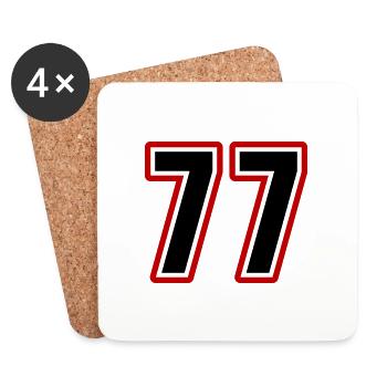 77 Number Symbol - Coasters (set of 4) - white - Front