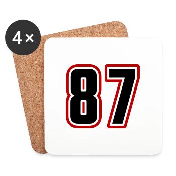 87 Number Symbol - Coasters (set of 4) - white - Front