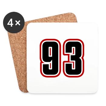 93 Number Symbol - Coasters (set of 4) - white - Front
