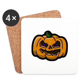 Halloween Pumpkin - Coasters (set of 4) - white - Front