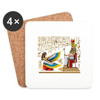 Egyptian Goddess Maat Isis - Coasters (set of 4) - white - Front