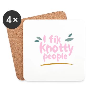 I Fix Knotty People 2 - Untersetzer (4er-Set) - Weiß - Vorne
