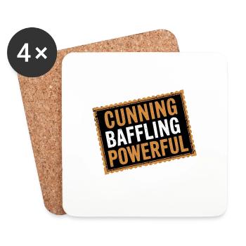 Cunning Baffling Powerful 13 - Untersetzer (4er-Set) - Weiß - Vorne
