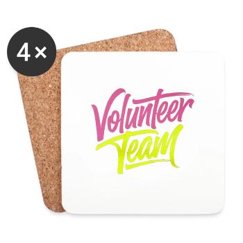 Volunteer Team 16 - Untersetzer (4er-Set) - Weiß - Vorne