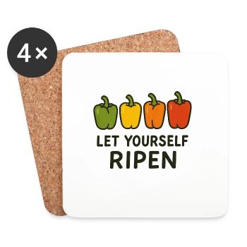 Lassen Sie sich reifen - Untersetzer (4er-Set) - Weiß - Vorne