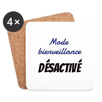 T-shirt humour ultra décalé - Dessous de verre (lot de 4) - blanc - Devant