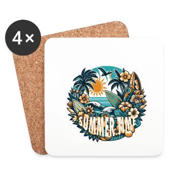 Summer Time - Coasters (set of 4) - white - Front