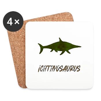 Ichthyosaurus - Untersetzer (4er-Set) - Weiß - Vorne