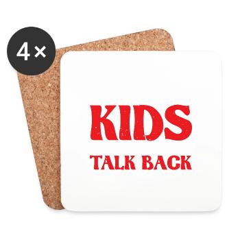 I Teach Kids To Talk Back 6 - Untersetzer (4er-Set) - Weiß - Vorne