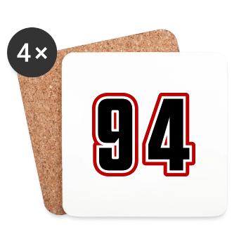 94 Number Symbol - Coasters (set of 4) - white - Front
