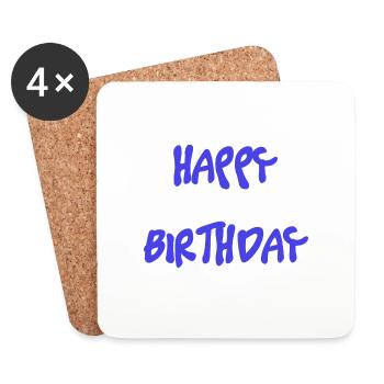 1. 1 JAHR. 1. JAHRESTAG. 1 JAHR GEBURTSTAG - Untersetzer (4er-Set) - Weiß - Vorne