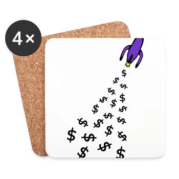Dollar rockets - Coasters (set of 4) - white - Front