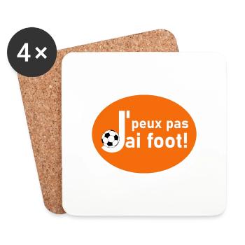 I can't I have football - Coasters (set of 4) - white - Front