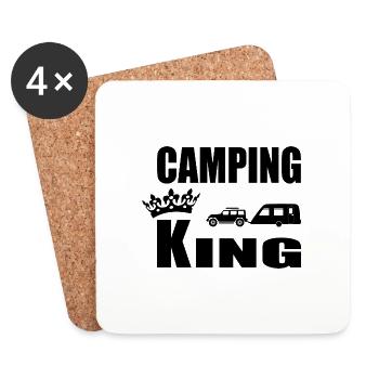 camping - Untersetzer (4er-Set) - Weiß - Vorne