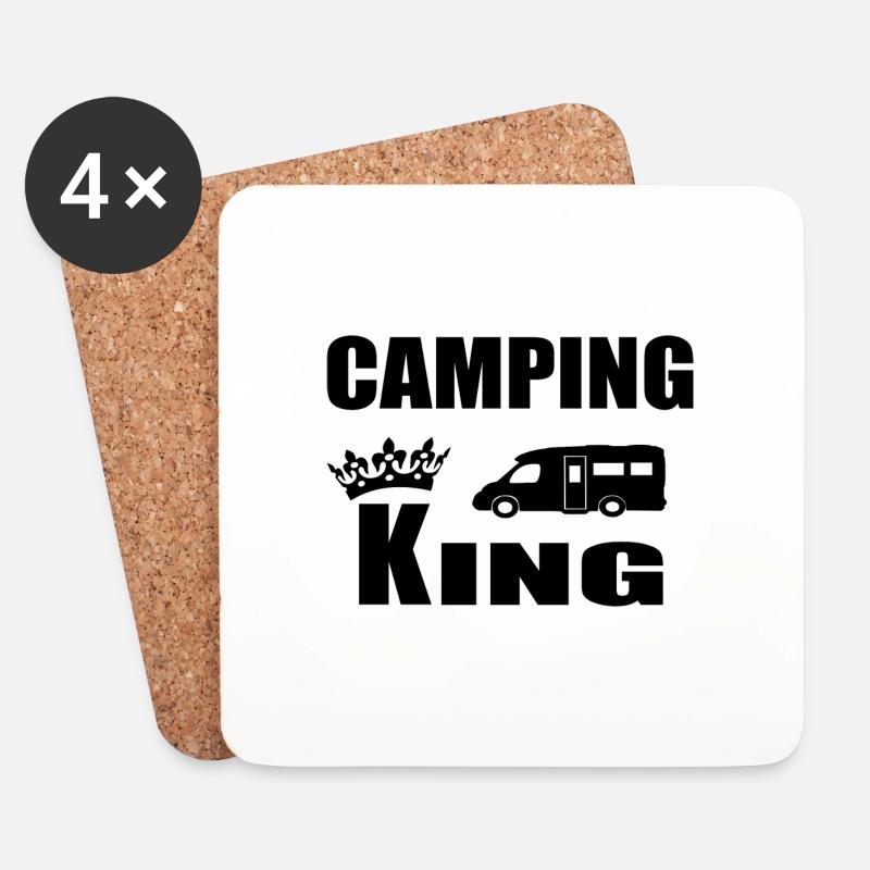 Camping - Untersetzer (4er-Set) - Weiß