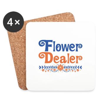 Flower Dealer 4 - Untersetzer (4er-Set) - Weiß - Vorne