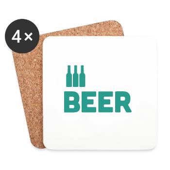 Beer Lovers - Coasters (set of 4) - white - Front