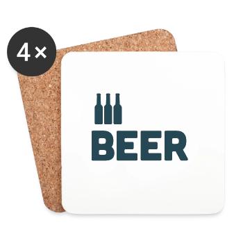 Beer Lovers - Coasters (set of 4) - white - Front