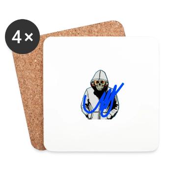 MickyBlue LOGO - Coasters (set of 4) - white - Front