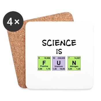 Science is fun - Coasters (set of 4) - white - Front