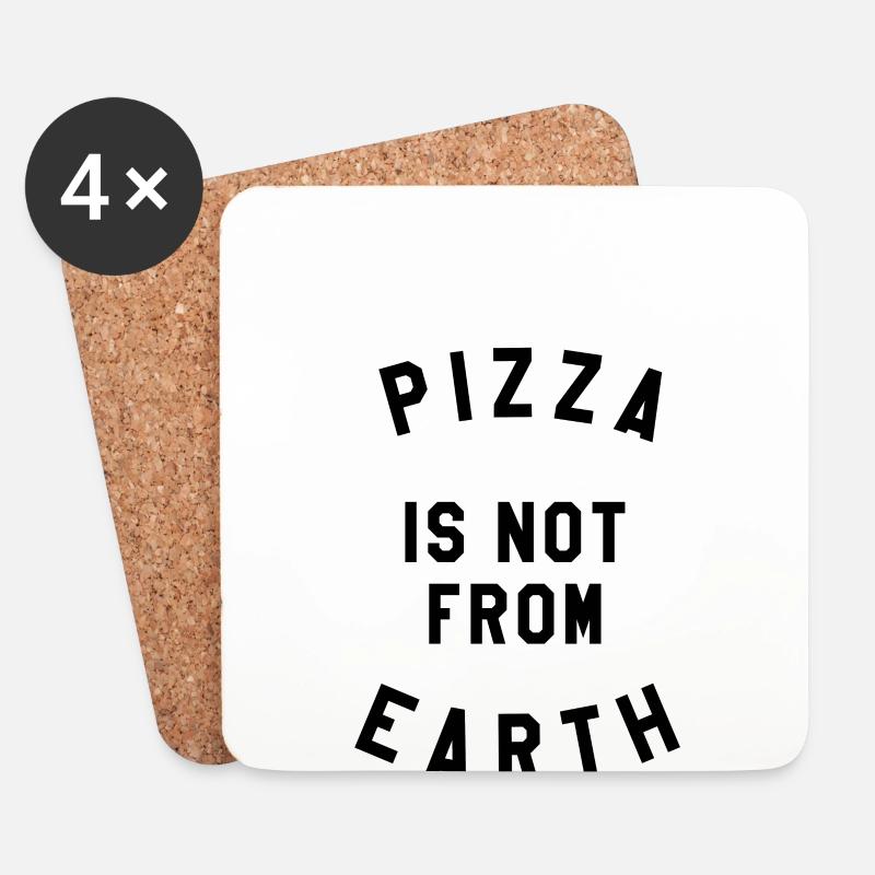 Spezielle Pizza - Untersetzer (4er-Set) - Weiß