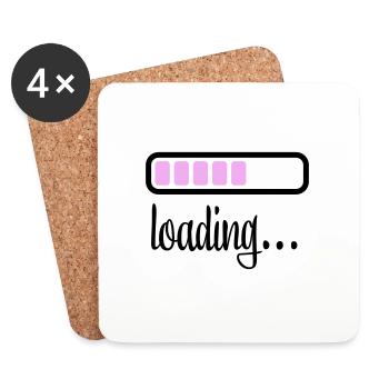 Battery Battery loading - Coasters (set of 4) - white - Front