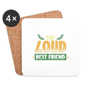 lauter bester freund - Untersetzer (4er-Set) - Weiß - Vorne