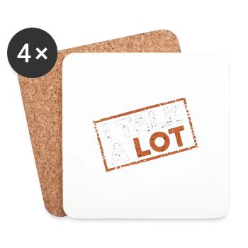I Talk A Lot 12 - Untersetzer (4er-Set) - Weiß - Vorne