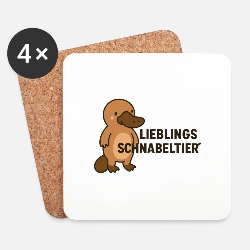 LIEBLINGS SCHNABELTIER - Untersetzer (4er-Set) - Weiß