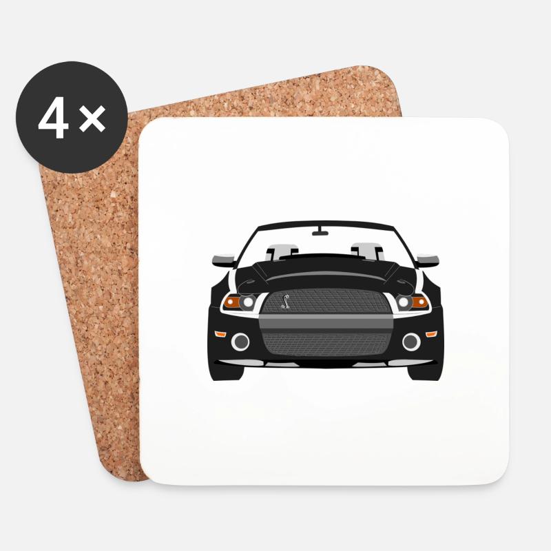 auto - Untersetzer (4er-Set) - Weiß